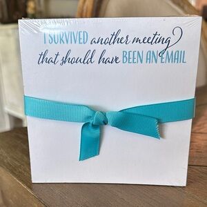 NWT Roseanne Beck Luxe Notepad 5.5”x5.5” with Gilt Edges - 65 Card Stock Sheets